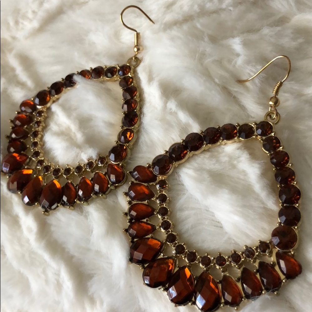 Style & Co. Gold Topaz Drop Hook Earrings